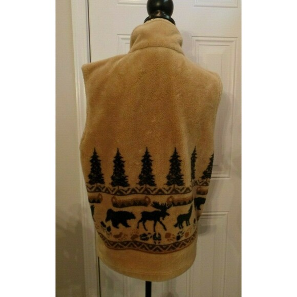 Anywear Womens Brown Fleece Full Zip Jacket Vest Made In Canada Size L - Picture 6 of 7